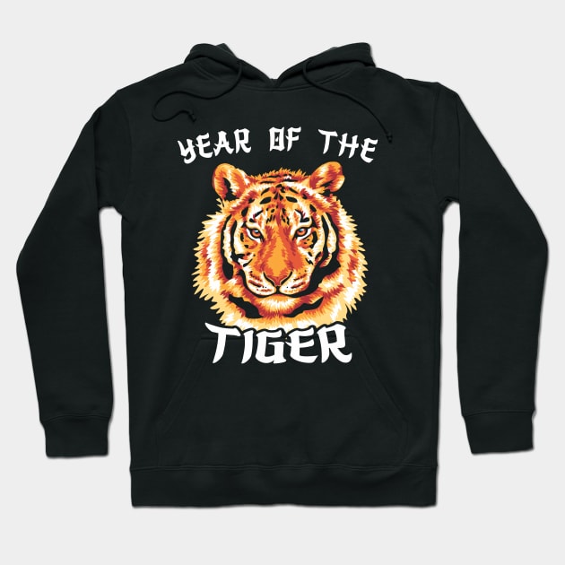 Year of the Tiger 2022 Chinese New Year Zodiac Hoodie by opippi
